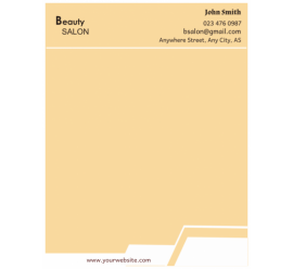 Beauty Salon Letterhead   