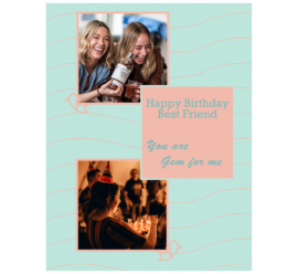 Happy Birthday Best Friend Photo Collage (8.5x11) 