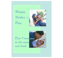 Happy Father's Day Dad I Love You Photo Collage (5x7) 