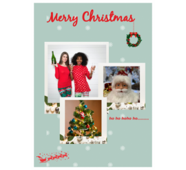 Happy Merry Christmas  Photo Collage (5x7)   