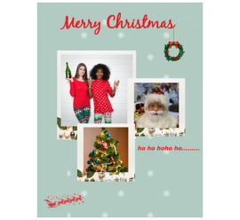 Happy Merry Christmas  Photo Collage (8.5x11)   