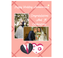 Wedding Anniversary Congratulations And Celebrations Photo Collage (5x7)