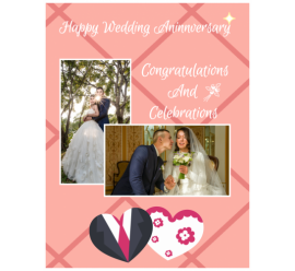 Wedding Anniversary Congratulations And Celebrations Photo Collage (8.5x11) 