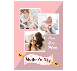 Mother's Day Love You Mom Photo Collage (5x7) 