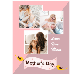Mother's Day Love You Mom Photo Collage (8.5x11)  