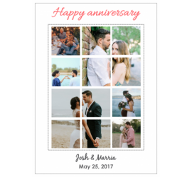 Josh & Marria Happy Anniversary Photo Collage (5x7)  