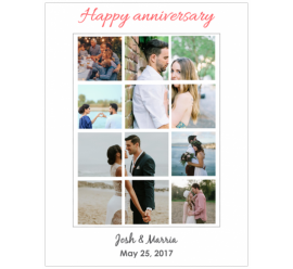 Josh & Marria Happy Anniversary Photo Collage (8.5x11)   
