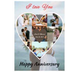 Happy Anniversary 2 Photo Collage (5x7)   