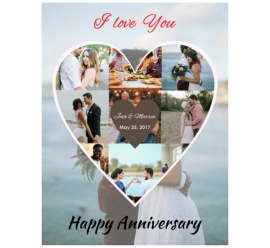 Happy Anniversary 2 Photo Collage (8.5x11) 