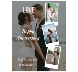 Happy Anniversary  Love 3 Photo Collage (8.5x11) 