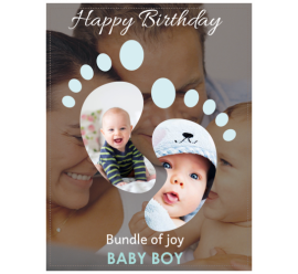 Happy Birthday Baby Boy Photo Collage (8.5x11)