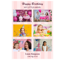 Happy Birthday My Little Angle Photo Collage (5x7) 