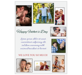 Happy Father's Day We Love You So Much  Photo Collage (5x7)  