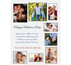 Happy Father's Day We Love You So Much  Photo Collage (8.5x11)   