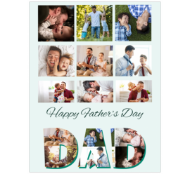 Happy Father's Day DAD Photo Collage (8.5x11)  