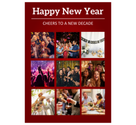 Happy New Year Cheers To A  New Decade Photo Collage (5x7)