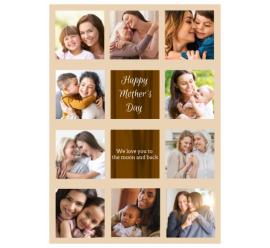 Happy Mother's Day We Love You To The Moon And Back Photo Collage (5x7) 