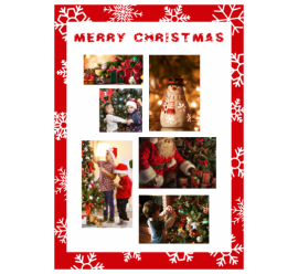 Decorate Merry Christmas Photo Collage (5x7)