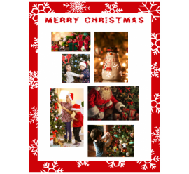 Decorate Merry Christmas Photo Collage (8.5x11)