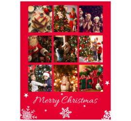 Sending You Peace Love And Joy Christmas Photo Collage (8.5x11) 
