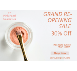 Pink Pearl Cosmetics Banner