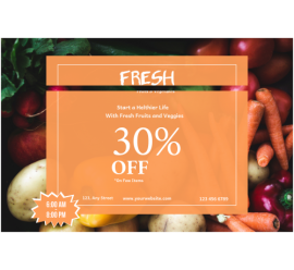 Fresh Fruits And Vegetables Banner