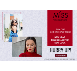 Miss Fashion Store Banner