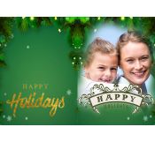 Green Holiday Card Template 