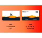 Orange Business Card Template 