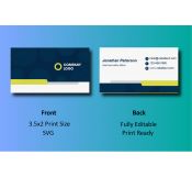 Blue Visiting Card Template 