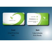 Green Business Card Template 