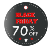 Circle Black Friday Discount Tag 