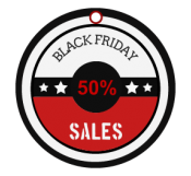 Red Black Friday Sales Tag Template 