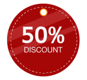 Red Discount Label Template 