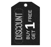 Black Discount Tag Template 