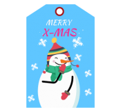 X-Mas Gift Tag Template 