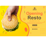 Opening Resto Banner Template