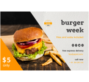 Foody Burger Banner Template