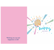 Happy Birthday Cake Card Template 