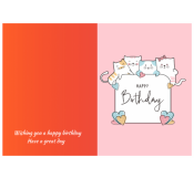 Cute Birthday Card Template 