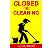 Closed Cleaning Sign 