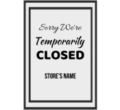 Closed Store Sign 