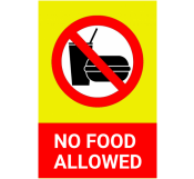 No Food Allowed Signage