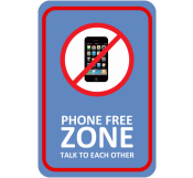 Phone Free Zone Sign 