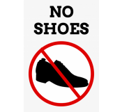 No Shoes Sign 