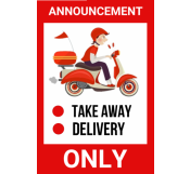 Corona Food Delivery Sign 