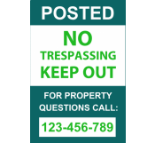 Private Property Keep-out Sign