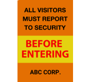 Security Sign Template 