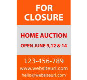 Auction Real Estate Sign 