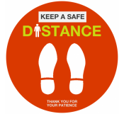 Safety Distance Floor Sign Template